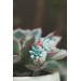 Succulent Bouquet Earrings – Handmade in Pastel Clay