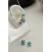 Succulent Ear Climbers with Matching Studs – Handmade Pastel Clay Set