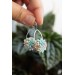 Pastel Succulent Drop Earrings – Handmade Floral Dangles