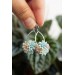 Pastel Succulent Drop Earrings – Handmade Floral Dangles
