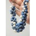Azure & Cream Polymer Clay Statement Necklace