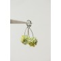 Green Succulent Dangle Earrings – Handmade Floral Drops in Warm Green Tones – Stainless Steel
