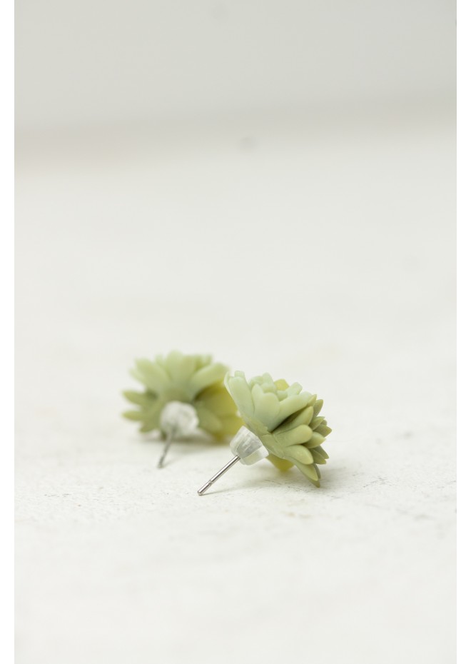 Succulent Bouquet Earrings | Green Handmade Studs