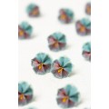 Blue Red  Pansy Stud Earrings | Handmade Hypoallergenic Flower Jewelry