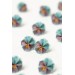 Blue Red  Pansy Stud Earrings | Handmade Hypoallergenic Flower Jewelry