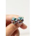 Blue Red  Pansy Stud Earrings | Handmade Hypoallergenic Flower Jewelry