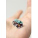 Blue Red  Pansy Stud Earrings | Handmade Hypoallergenic Flower Jewelry