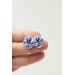 Blue  Pansy Stud Earrings | Handmade Hypoallergenic Flower Jewelry
