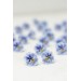 Blue  Pansy Stud Earrings | Handmade Hypoallergenic Flower Jewelry