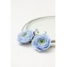 Handmade Blue Ranunculus Earrings – Bold Floral Jewelry