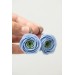 Handmade Blue Ranunculus Earrings – Bold Floral Jewelry