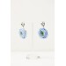 Handmade Blue Ranunculus Earrings – Bold Floral Jewelry
