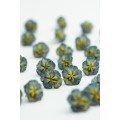 Green Pansy Stud Earrings | Handmade Hypoallergenic Flower Jewelry