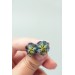 Green Pansy Stud Earrings | Handmade Hypoallergenic Flower Jewelry