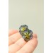 Green Pansy Stud Earrings | Handmade Hypoallergenic Flower Jewelry