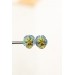 Green Pansy Stud Earrings | Handmade Hypoallergenic Flower Jewelry