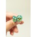 Mint Pansy Stud Earrings | Handmade Hypoallergenic Flower Jewelry