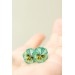 Mint Pansy Stud Earrings | Handmade Hypoallergenic Flower Jewelry