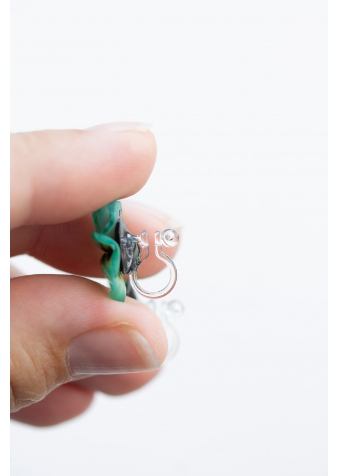 Mint Pansy Stud Earrings | Handmade Hypoallergenic Flower Jewelry