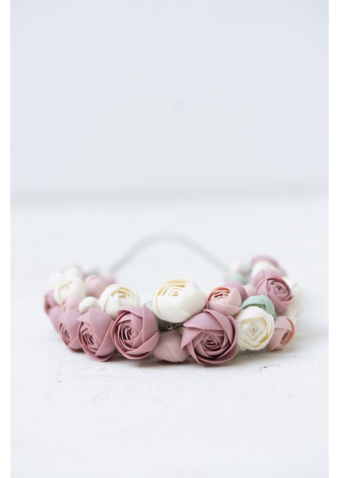 Handmade Pastel Ranunculus Flower Necklace
