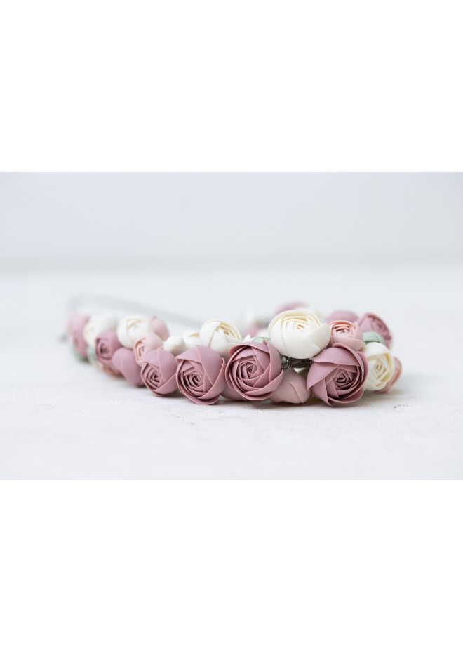 Handmade Pastel Ranunculus Flower Necklace