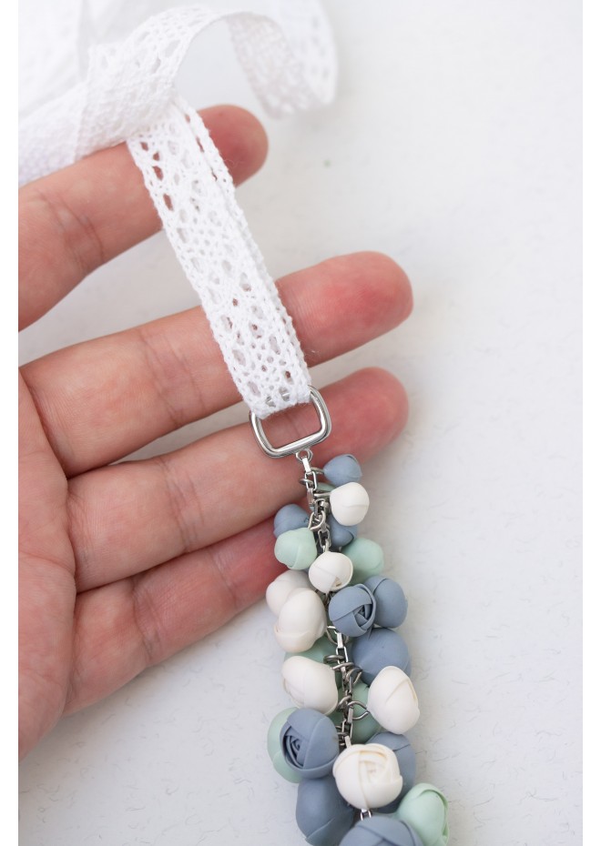 Handmade Pastel Ranunculus Flower Necklace