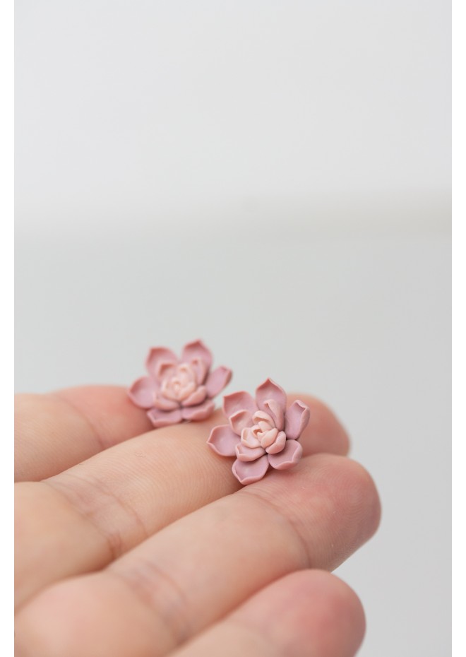 Versatile Succulent Ear Cuffs with Matching Studs – Hypoallergenic Jewelry Set