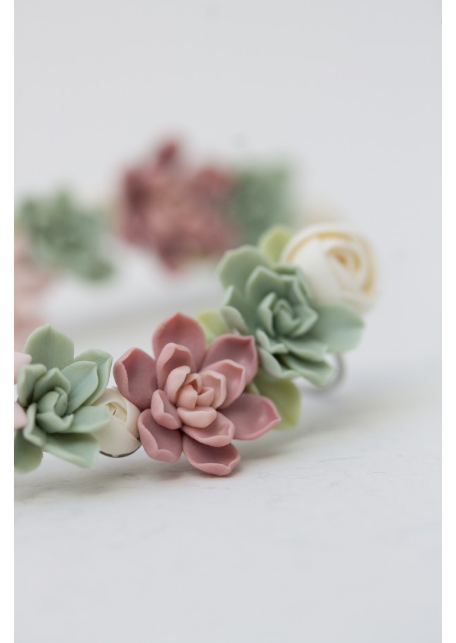 Versatile Succulent Ear Cuffs with Matching Studs – Hypoallergenic Jewelry Set