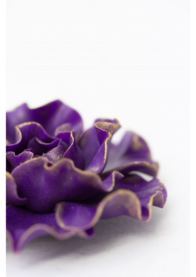 Purple Flower Statement Earrings – Handmade Jewelry