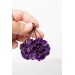 Purple Flower Statement Earrings – Handmade Jewelry