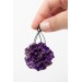 Purple Flower Statement Earrings – Handmade Jewelry