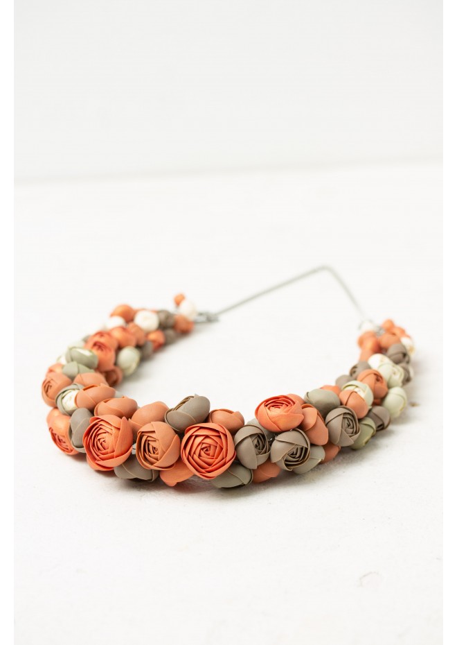 Becoming You — Handmade Terracotta Floral Necklace