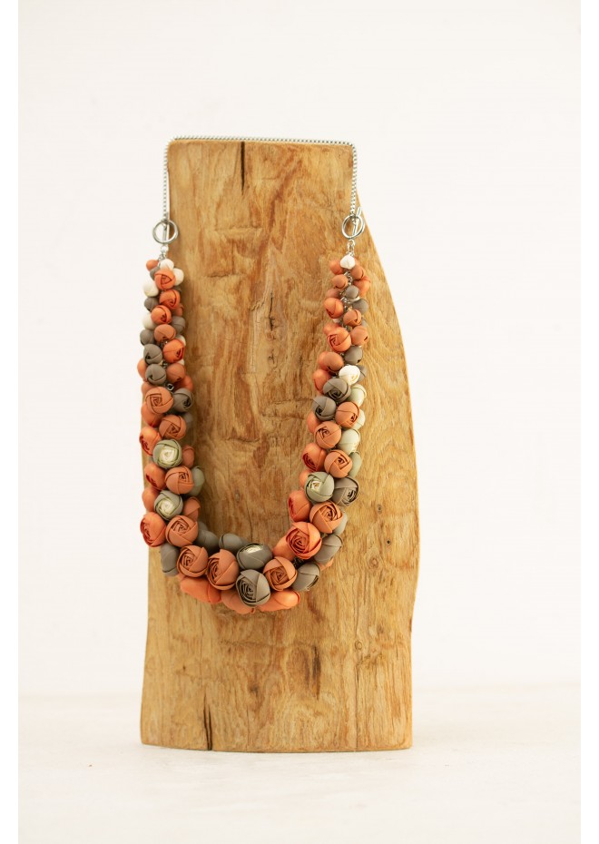 Becoming You — Handmade Terracotta Floral Necklace