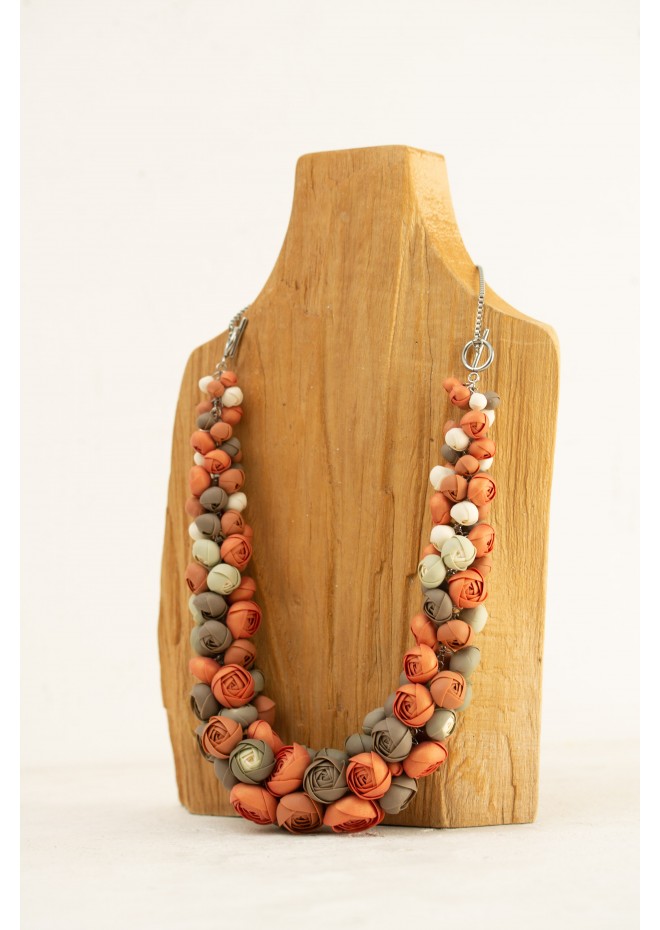 Becoming You — Handmade Terracotta Floral Necklace