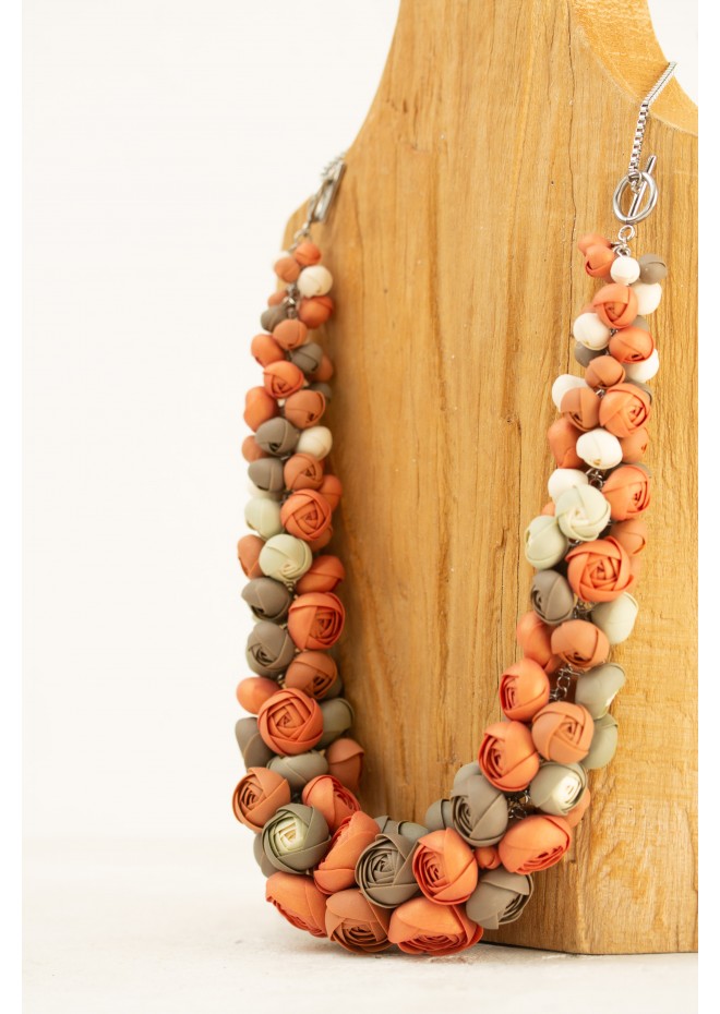 Becoming You — Handmade Terracotta Floral Necklace