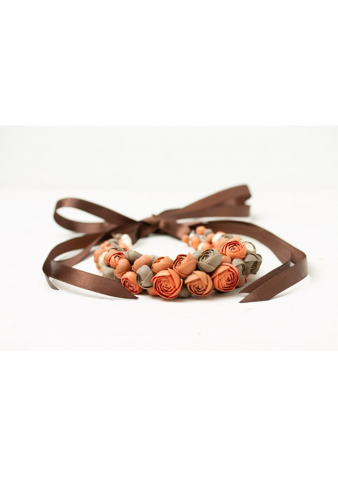 Becoming You — Handmade Terracotta Floral Necklace