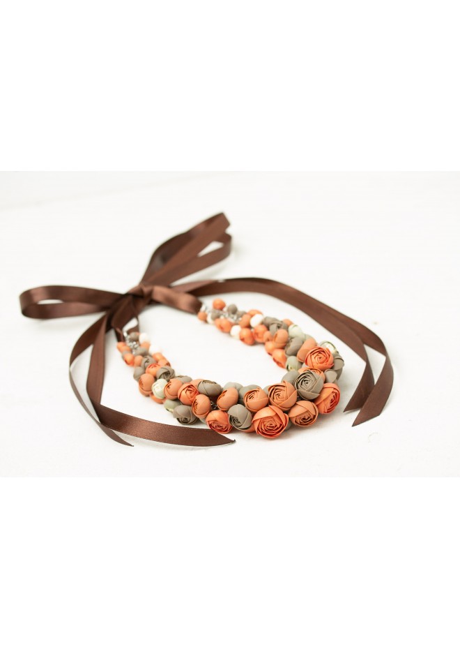 Becoming You — Handmade Terracotta Floral Necklace