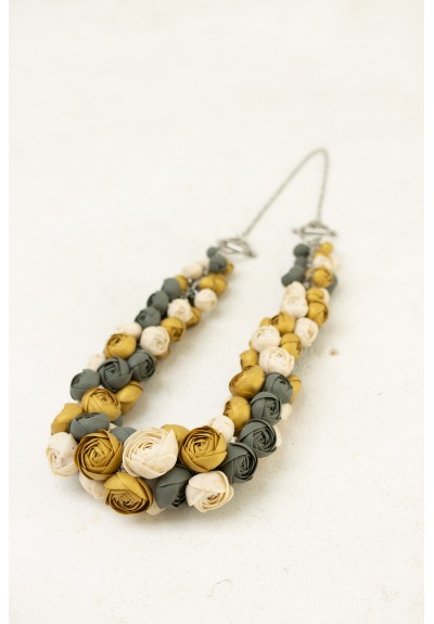 Serendipity – Handmade Floral Necklace with Over 100 Flowers, Polymer Clay Statement Necklace, Unique Gift for Her