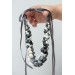 Beyond Colors Necklace – Unique Handmade Gray and White Floral Jewelry | Eten Iren
