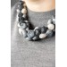 Beyond Colors Necklace – Unique Handmade Gray and White Floral Jewelry | Eten Iren