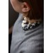 Beyond Colors Necklace – Unique Handmade Gray and White Floral Jewelry | Eten Iren