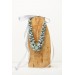 Gray and Mint Handmade Floral Necklace