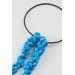 Blue Sculptural Asymmetric Necklace