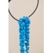 Blue Sculptural Asymmetric Necklace