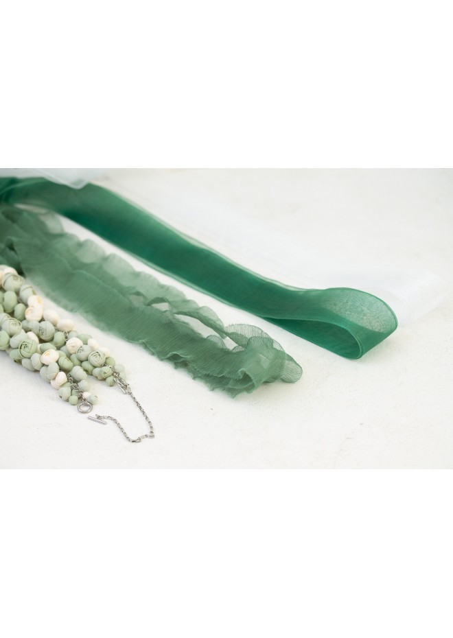 Sage & Ivory Rose Floral Necklace