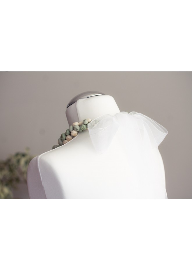 Sage & Ivory Rose Floral Necklace