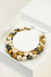 Serendipity – Handmade Floral Necklace with Over 100 Flowers, Polymer Clay Statement Necklace, Unique Gift for Her