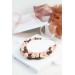 Chocolate Blush Floral Statement Necklace