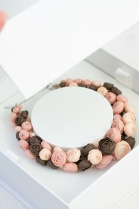 Blush & Cocoa Statement Necklace – Sculptural Floral Necklace, Unique Gift for Her Blush & Cocoa Statement Necklace – Sculptural Floral Necklace, Unique Gift for Her