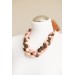 Chocolate Blush Floral Statement Necklace